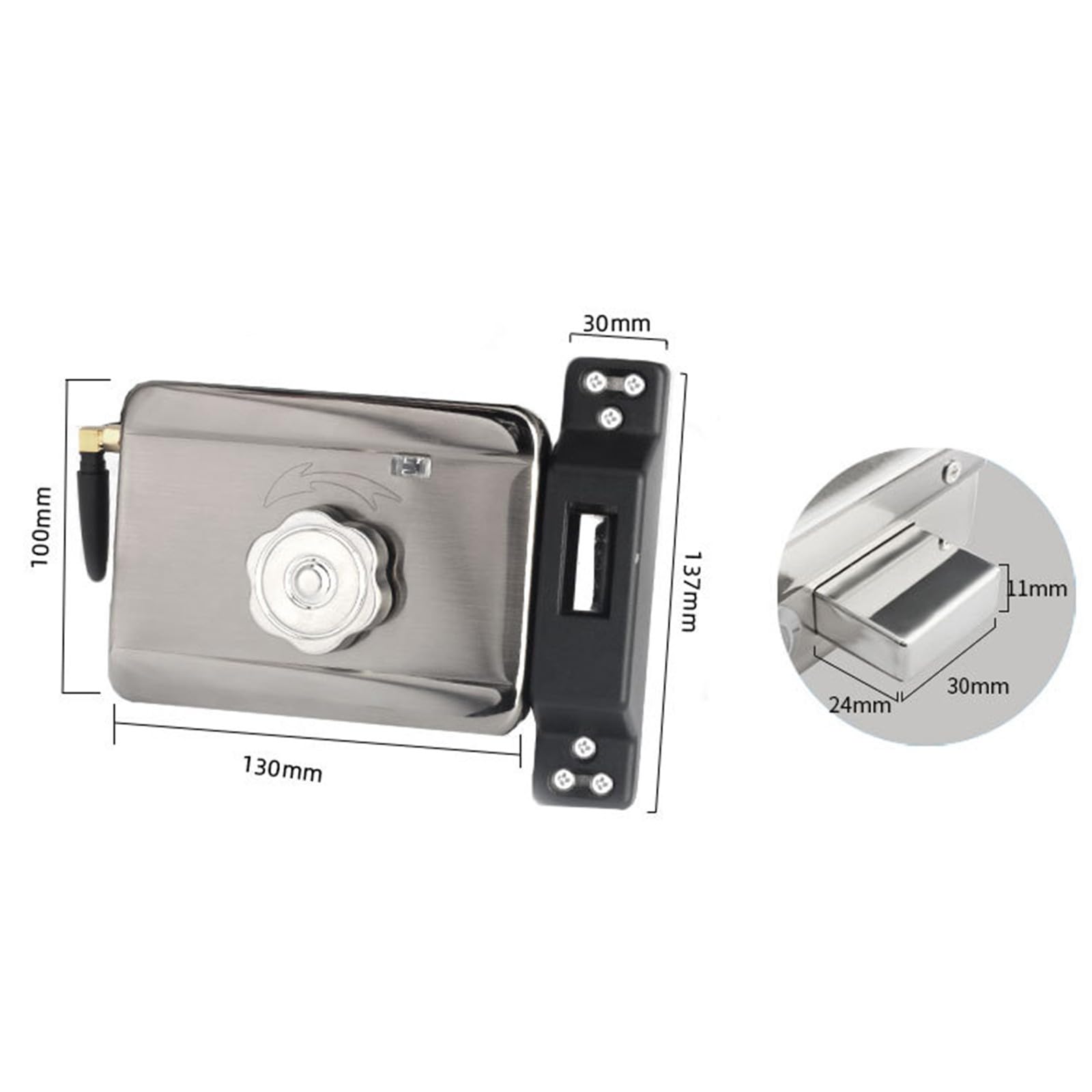 Puerta de metal eléctrica con control remoto integrado con 2 mandos a distancia, fácil instalación, seguridad invisible