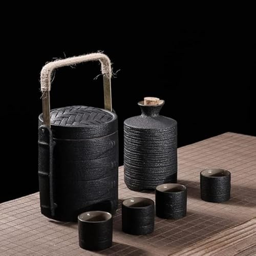 KryZaro 業務用酒器セット ブラウン 酒燗器・とっくり付き 居酒屋・レストラン用