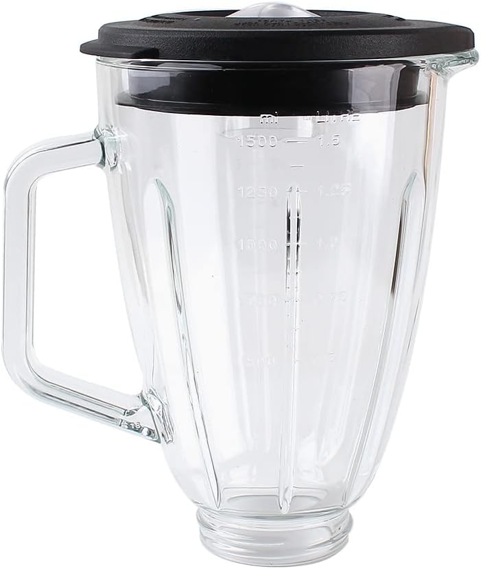 Replacement parts Glass Jar with lid, Compatible with Hamilton Beach Blenders (5cups)