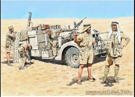 LRDG EN ÁFRICA DEL NORTE, Segunda Guerra Mundial ERA 5 FIGURAS 135 MAESTRO BOX 3598