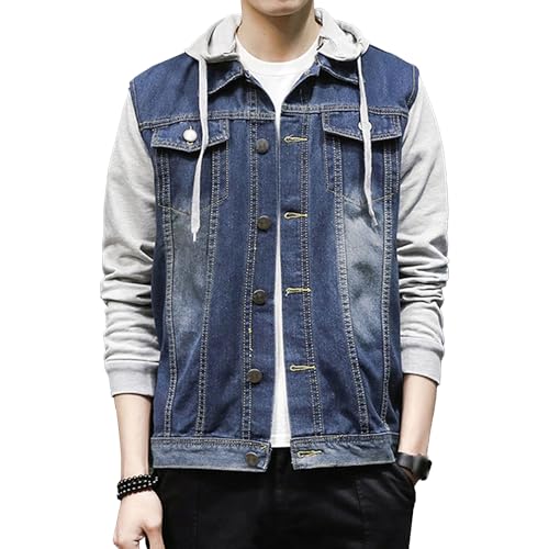 Veste cowboy à capuche homme casual en jean slim fit ZDJSWJ