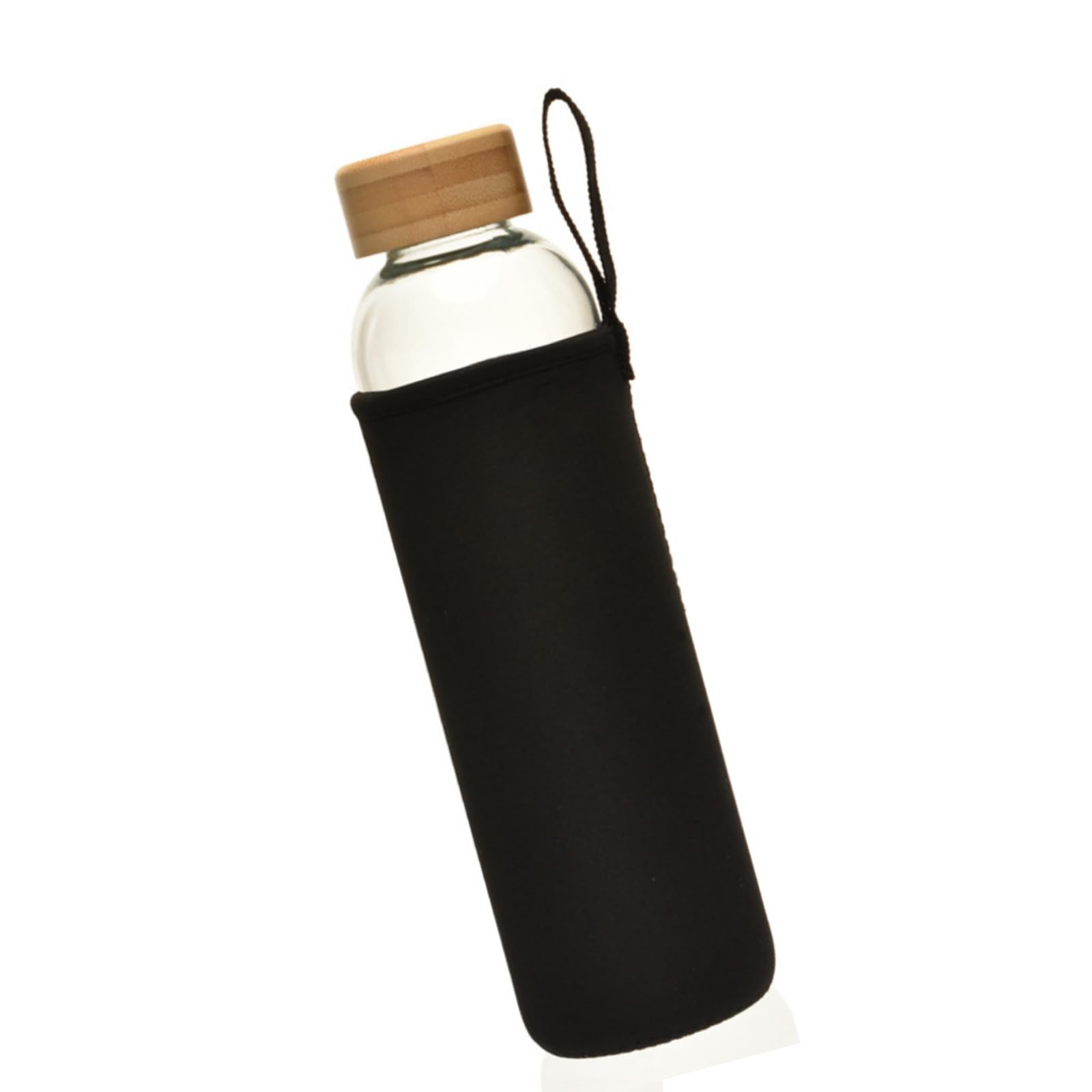 ZBIianxer 750ml Glass Water Bottle with Cover and Nonrust Steel Infuser Temperature Resistant Glass Cover