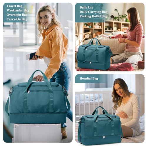 Extra Large Travel Duffel Bag, Carry-On Weekender Bags for Women Travel by SYCNB - Used condition - Image 7