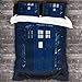 Knncch Travel in Time Tardis Doctor Who Set Biancheria da Letto in 3 Pezzi Set Copripiumino Set Biancheria da Letto in 3 Pezzi Decorativo con 2 federe per Cuscino