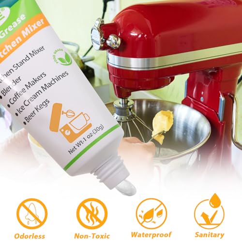 KEZE Lebensmittelfett, Espressomaschinenfett für Mixer, Aufschnittmaschinen, Eismaschinen, Kaffeemaschinen, Wasserfilter, O-Ringe usw. zur Vermeidung von Verschleiß und Rost,30g pro Stück, 1er-Pack