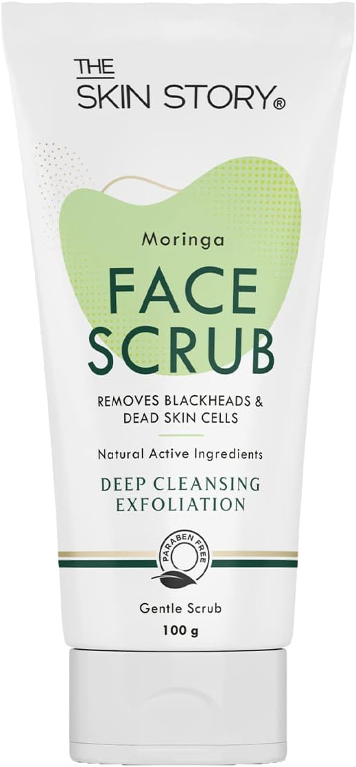 The Skin StoryMoringa Face Gentle Scrub, Deep Cleansing Exfoliator, 100 G