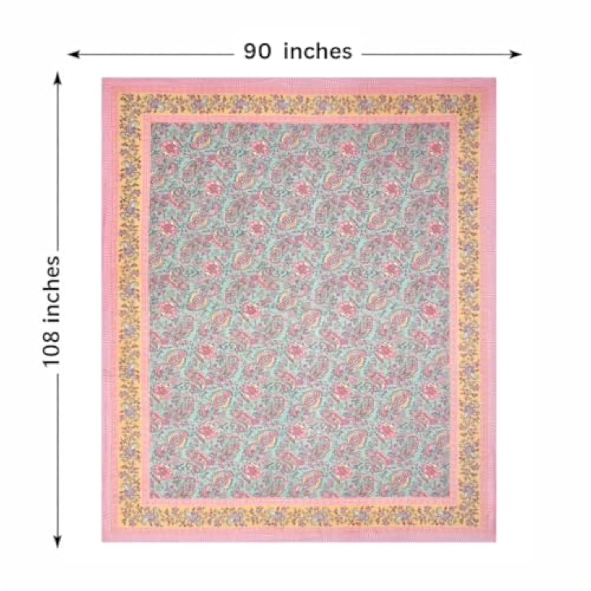 240 TC Cotton Double King Size Bedsheet with 2 Pillow Covers
