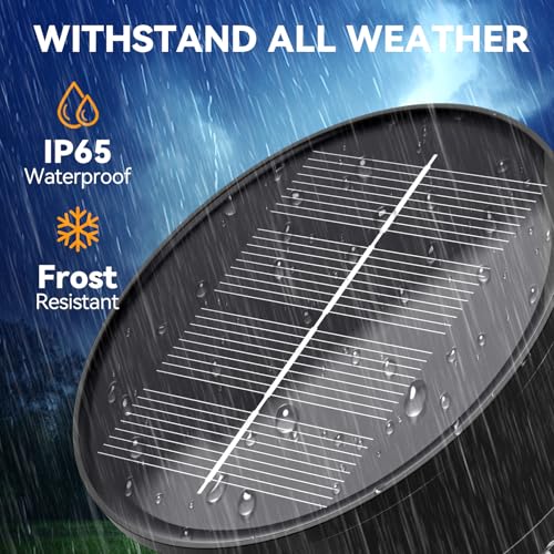 BUCASA Garten Solarleuchten Ersatzteile, 8cm Solarleuchten Ersatz Top mit Heller LED-Glühbirne, Solarbatteriekaste Ersatzdeckel Solarpanel für Solarlampen Solarlaterne Garten DIY Deko