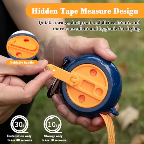 Image of HASTHIP Portable Retractable Clothes Line 4.1m, 2 Hooks, 41 Holes | Adjustable Reach, Helps Reduce Laundry Clutter, Lightweight Design, Indoor Outdoor Use, Easy Setup