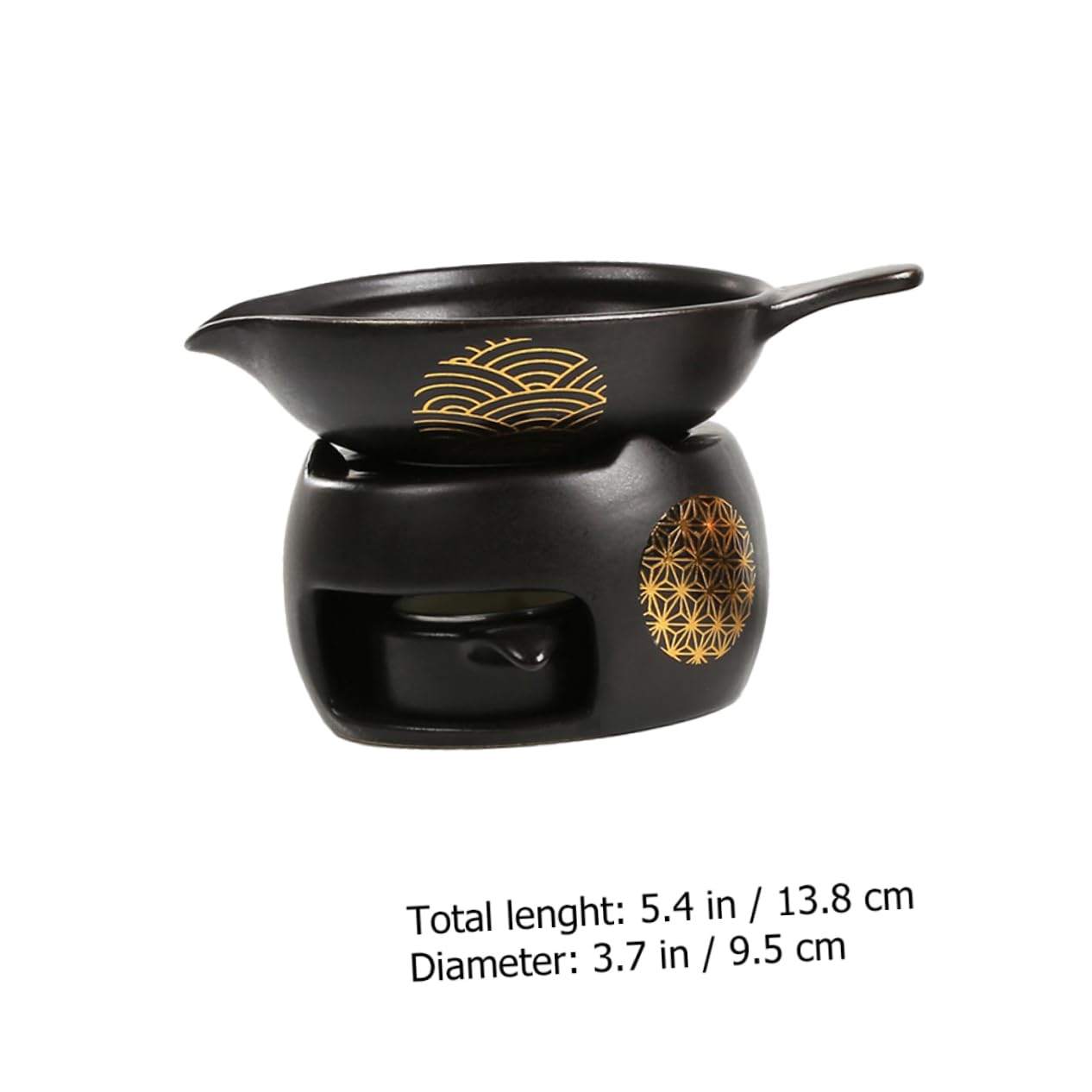 Horno de Té Mini de Cerámica Negro, 1 Juego, para Casa | Dispositivo para Despertar el Té, Decoración de Escritorio, Accesorio de Té