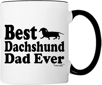 Mug Best Dachshund Dad Ever Animal Pet Owner Dog Lover Gifts Rescue Gift Coffee Mug Tea Cup-Mug-0034-Blk