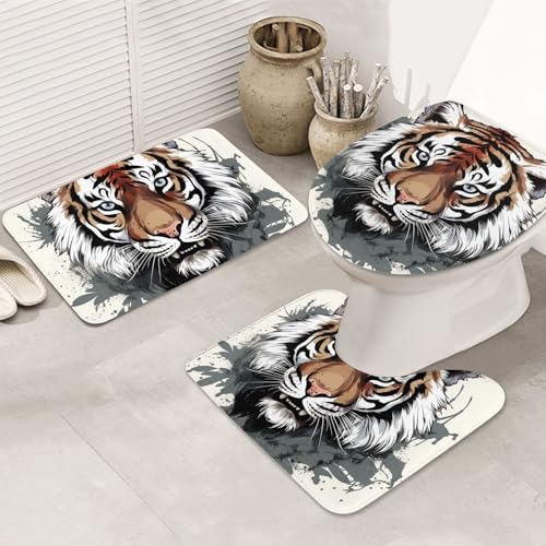 Tapis de salle de bain microfibres absorbant pour douche et baignoire