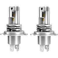 MGCOKINILY Halogen Auto Lampen H4, 500% Helligkeit als Halogenlampen 6000K Kaltes Weiß,1:1 Mini-Größe, 2 Stück