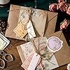 400PCS Vintage Scrapbook Paper Journaling Scrapbooking Supplies Kit Aesthetic Decorative Craft Paper Assorted for Bullet Junk Journals Card Making Craft DIY, Memory Post Office Series #5