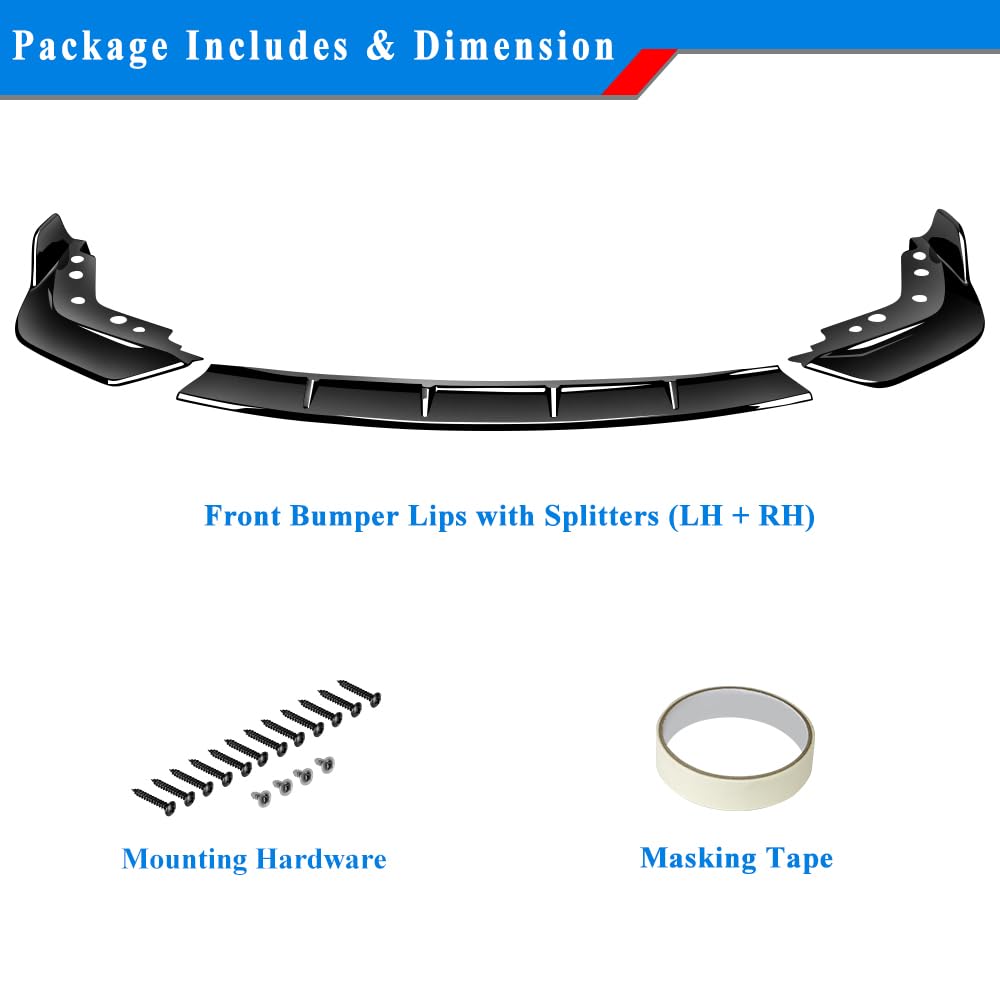 Amazon | Rolling Gears フロントリップスポイラー 2019-22 BMW 3