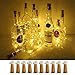 Produktbild 10 Stück LED Flaschenlicht, LED Korken Flaschenlichterkette, 2 M 20 LED Lichterkette Dekolicht mit Batterien für DIY Deko Weihnachten Party Urlaub Hochzeit Stimmungslichter