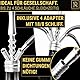 M. ROSENFELD Shisha Set 4 Anschlüsse – Big ONE Komplett Set 111 cm Hookah mit 4 Anschlüssen inkl. Adapter Closed Chamber mit Klickgewinde + Edelstahl Tauchrohr & Diffusor Kaminkopf Molassefänger