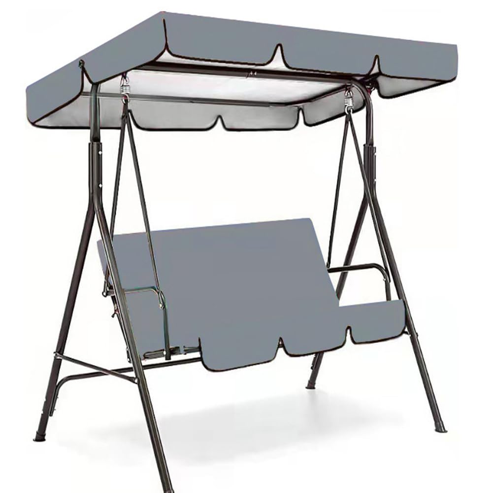 Toldo duradero resistente a la lluvia de repuesto para columpio de jardín de 2 a 3 plazas (B02 249 x 185 x 15 cm), protección UV, fácil instalación, cubierta al aire libre para máxima comodidad