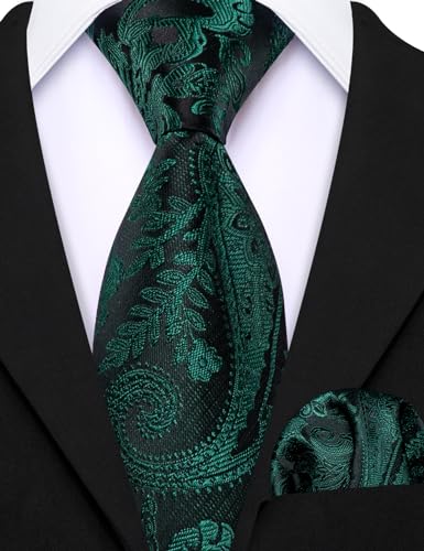 Image of Barry.Wang Boys Ties School Pre-Tied Kids Necktie Handkerchief Clip Set Uniforms Child Ties for 8-14 Years Wedding Party