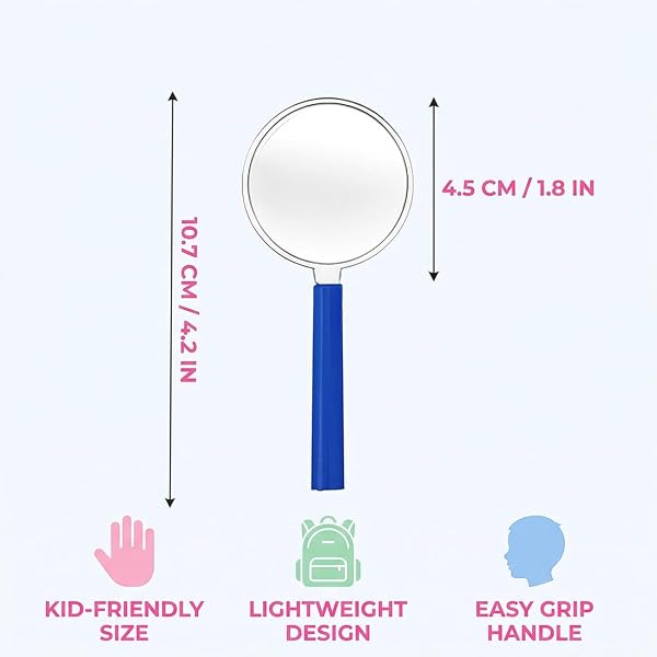 12 Pcs Mini Magnifying Glass for Kids Birthday Acrylic Plastic Kids Birthday Gift Mini Plastic Magnifying Glass - 5