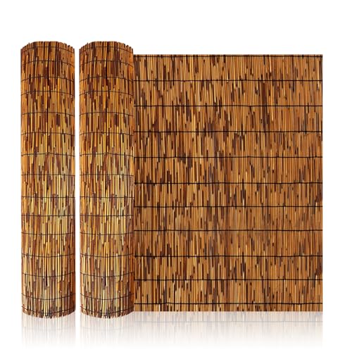 image for FENRUNXU Bamboo Reed Screen Fencing,4FT X 16.4FT Natural Reed Fencing 