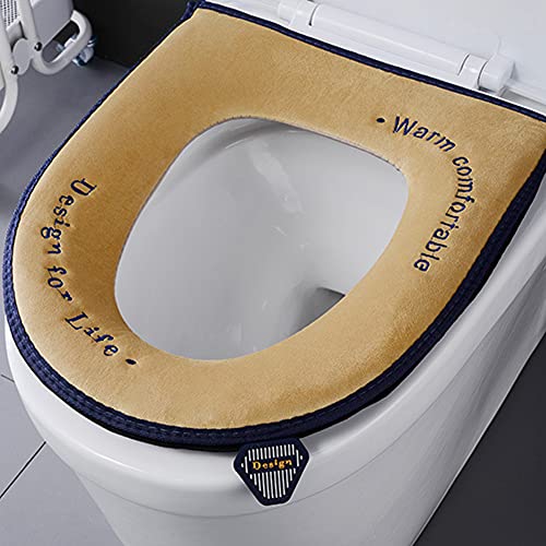 BOduShang Klobrillenbezug Toilettensitzbezug Wc Sitzbezüge Wc Sitz Wärmer Wc Sitz Abdeckung Bad Warm Haut-Freundliche Wc Sitz Pad Beheizte Wc Sitz Yellow – Bild 6
