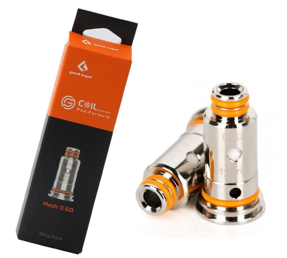 Dengjin 5pcs - GeekVape G Series Coil - Aegis G Mesh Coil 0.6ohm/G KAI  1.2ohm Coil Vaporizzatore Fit Aegis Pod/AP2/Wenax Stylus/C1 Vape Kit