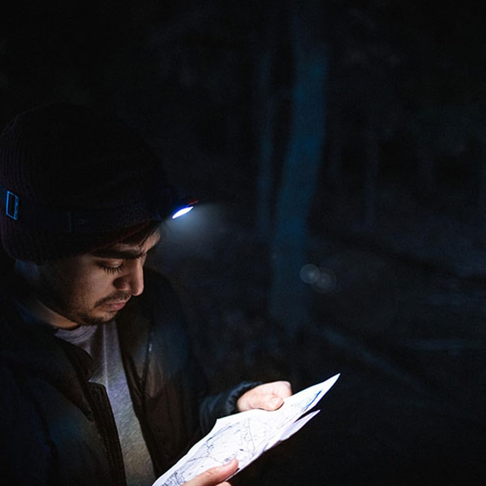 NEBO Einstein 1000 Flex - Lampada frontale ricaricabile con 5 modalità di illuminazione - Accessori per il campeggio e l'escursionismo - Torcia frontale per corsa e sport all'aperto