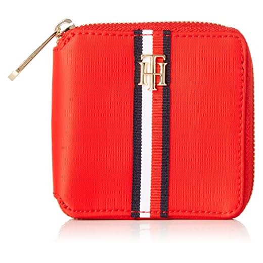 Tommy Hilfiger Billetera de Tres Pliegues para Mujer, Red Corporate, Talla única