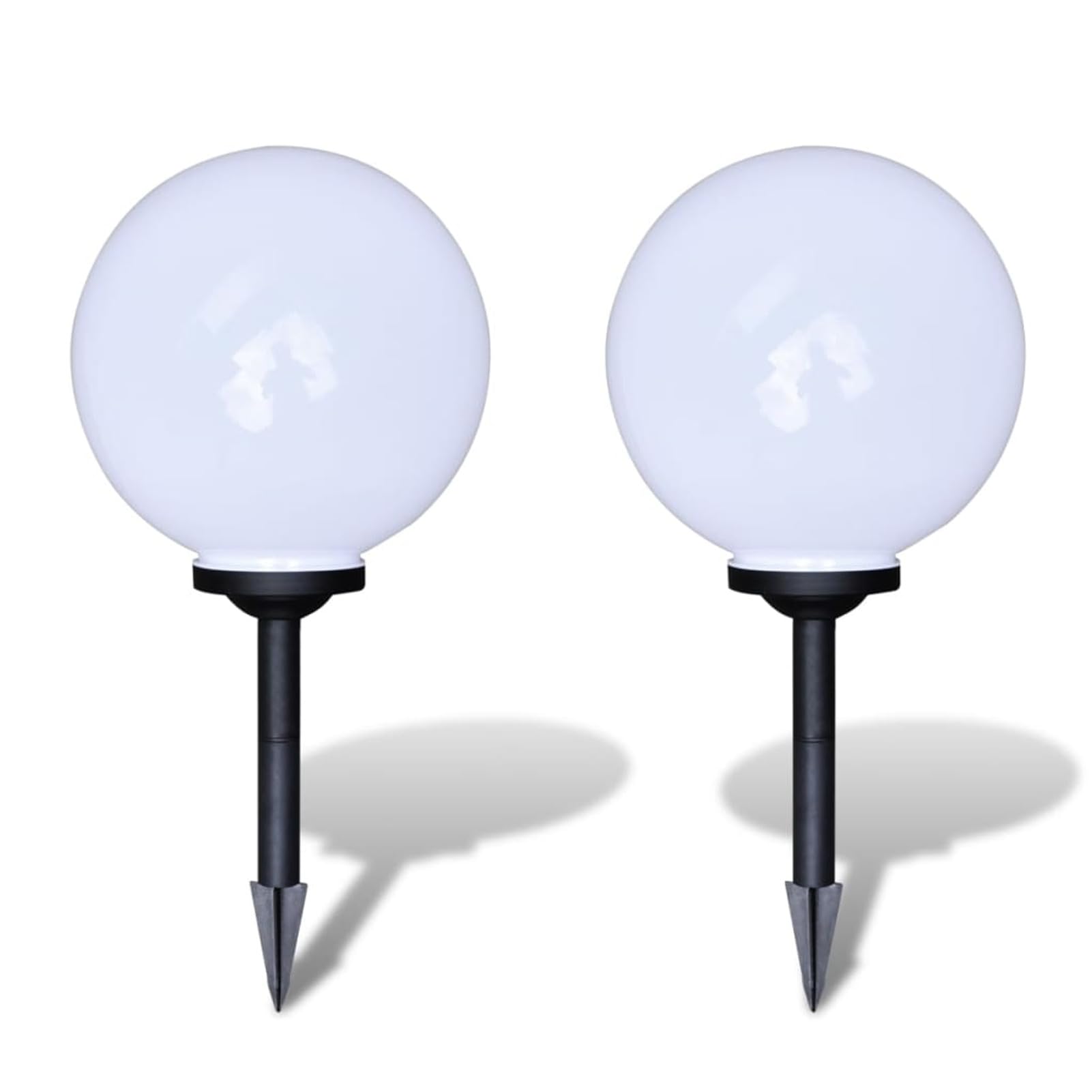 Lampione Solare a LED da Giardino 2 pz 30 cm con Picchetto,Lampione da Giardino Moderno,Illuminazione per Esterni,Lampione da Giardino Esterno-40865