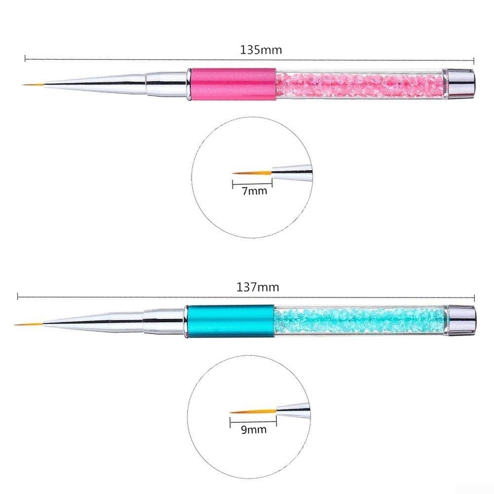 Set Pinceles Uñas 5uds Dibujo Líneas Preciso(Gold)