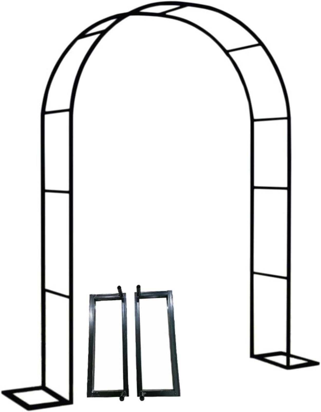 Arche de jardin en métal noir résistant aux intempéries pour fleurs
