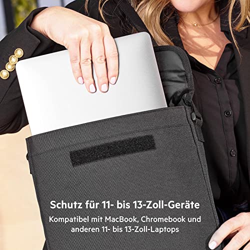 Belkin Laptop-Schutzhülle, kompatibel mit Laptops, Tablets und ChromeBooks der Größen 11 bis 13 Zoll sowie MacBook Pro 13, Air, iPad Pro 11, 12,9 Zoll; zum Geräteschutz; mit Schulterriemen und Griff – Bild 5