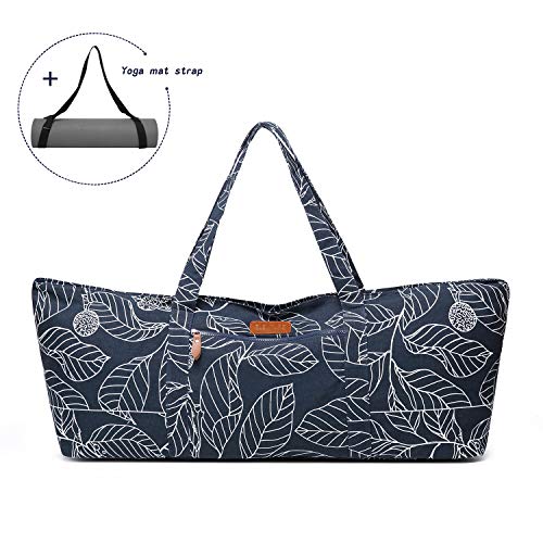 ELENTURE Extra Large Yoga Mat Tote Bag, Yoga Carrier Sling Bag with Multi-Functional