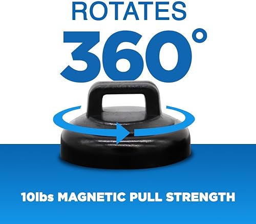 Miniatura 3 de Mag Daddy Soporte magnético para bridas de cables, tamaño pequeño (paquete de 10, negro)