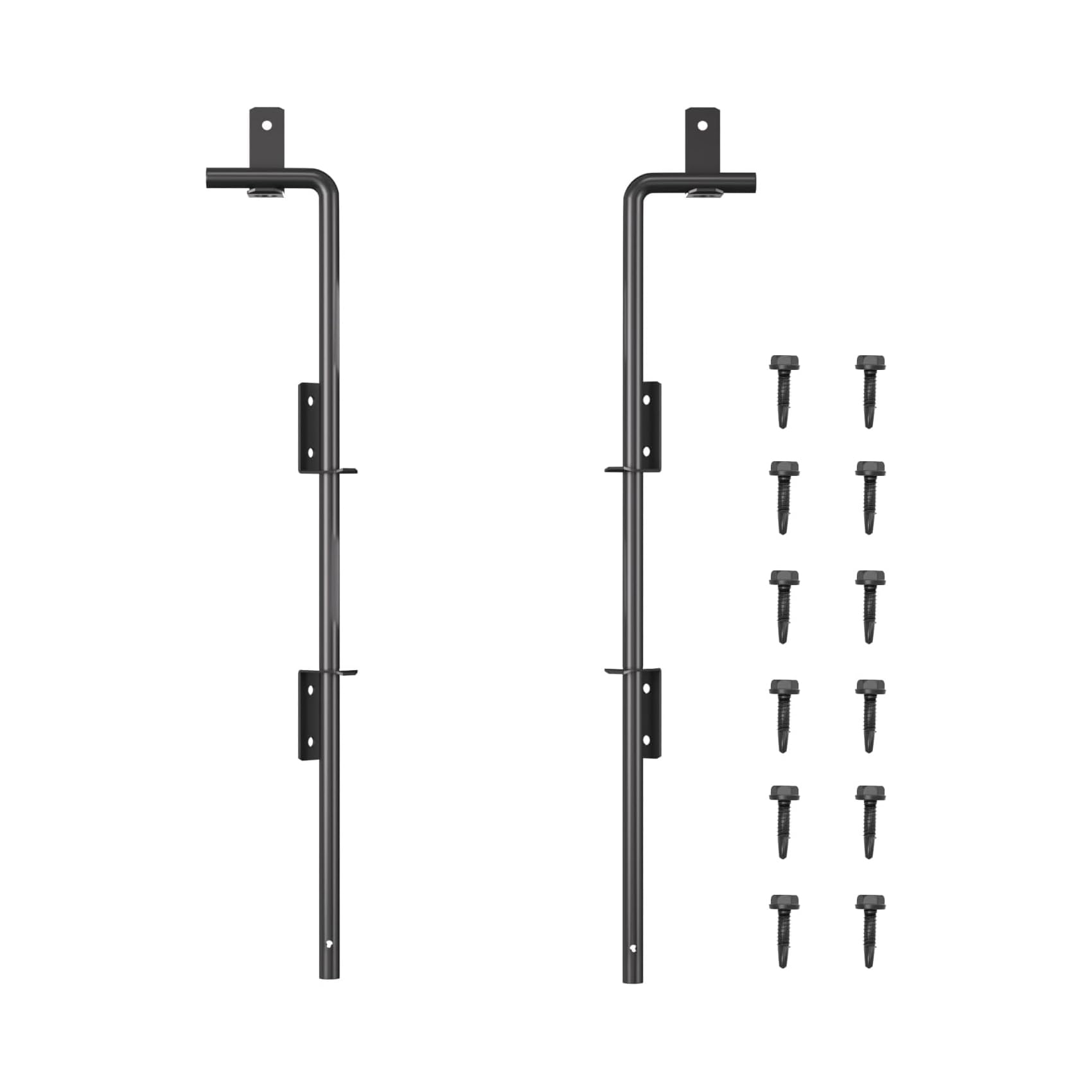 36" Gate Drop Rod, Cane Bolt- Easy to Install, Premium Black Plastic Spraying - Secure and Durable - Ideal for Wood, Vinyl, and Garden Gates - Corrosion Resistant(rod-36-2)
