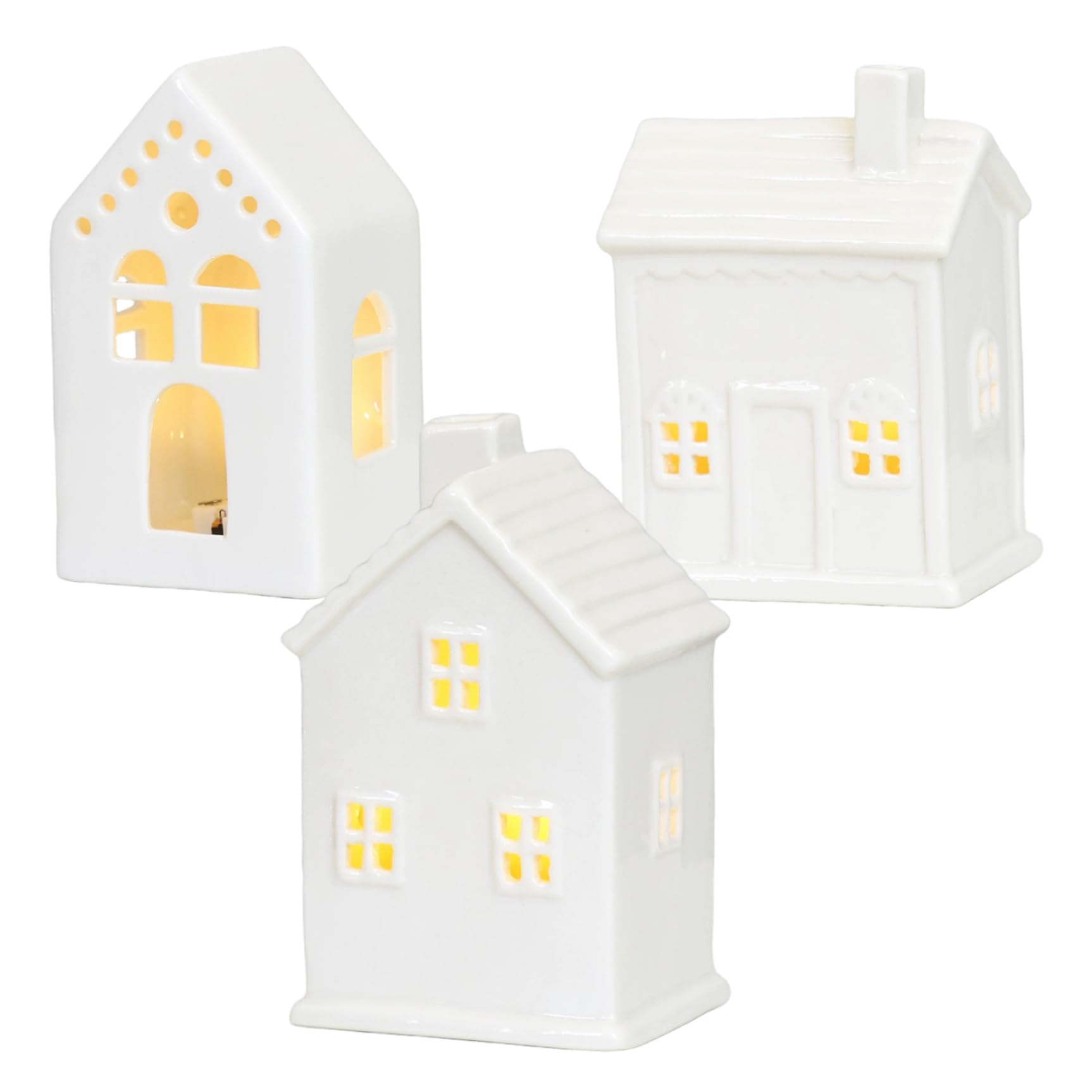 Coffret cadeau de Noël : 3 maisons en céramique lumineuse pour faire plaisir à vos proches