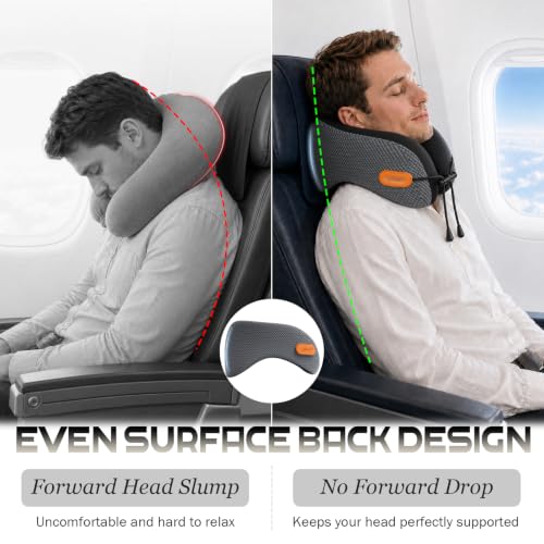 Image of Ergonomic Travel Pillow,100% Memory Foam Travel Neck Pillow For Airplanes
