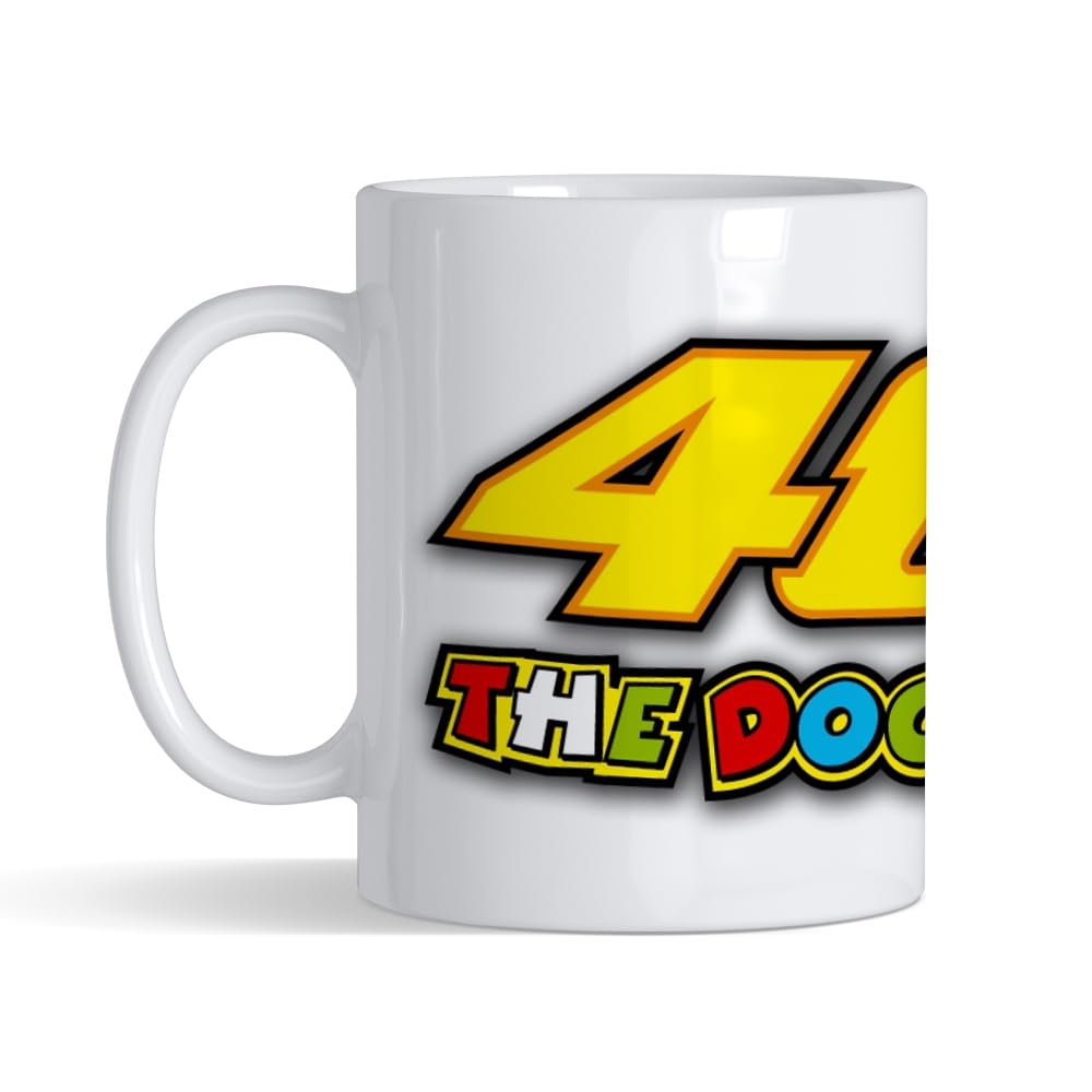 Rossi 46 The Doctor Dr 46 Birthday, Christmas Coffee Tea Mug Unique 11oz White Ceramic Mug.