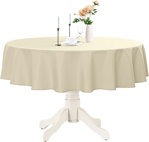 Romanstile Mantel redondo impermeable, resistente a las manchas y sin arrugas, para cocina, comedor, fiesta, boda, uso en interiores y exteriores,