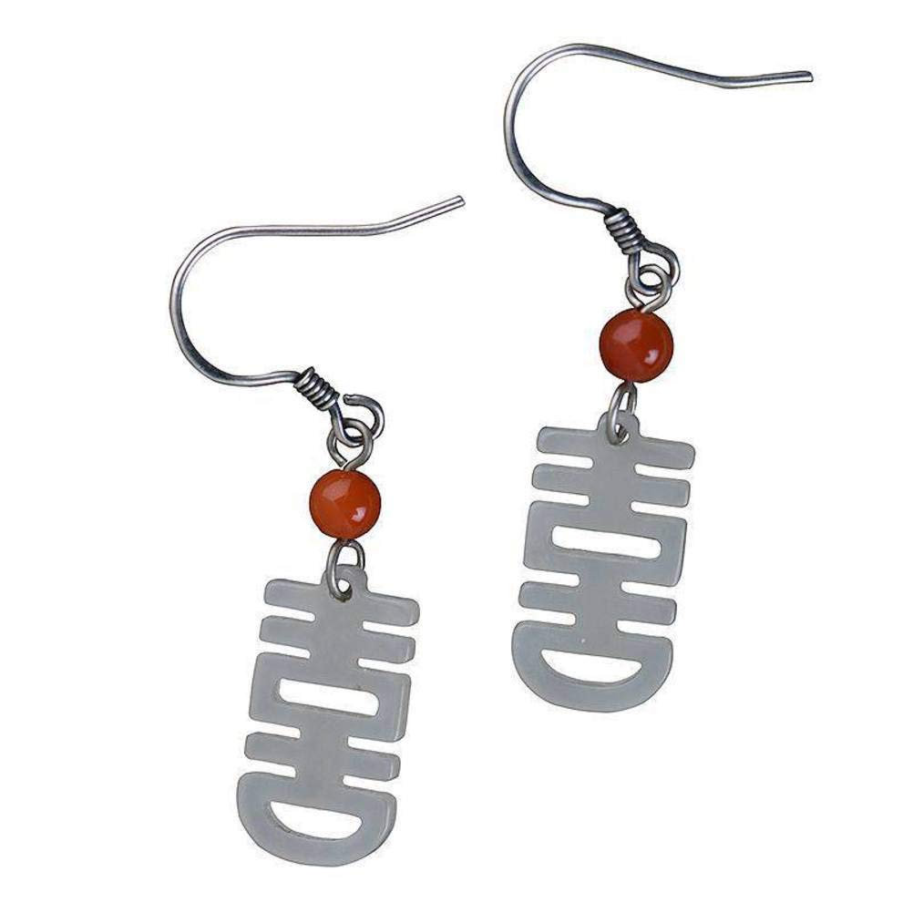 Boucles d'oreilles néphrite anti-allergie style rétro ethnique