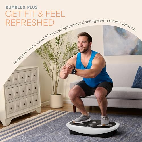 Image of Lifepro 4D Vibration Plate Exercise Machine - Triple Motor, 7 Presets, 60 Speeds Rumblex Plus /Pro Vibrating Platform with Wrist Remote - Whole Body Shaker Vibration Plate for Lymphatic Drainage