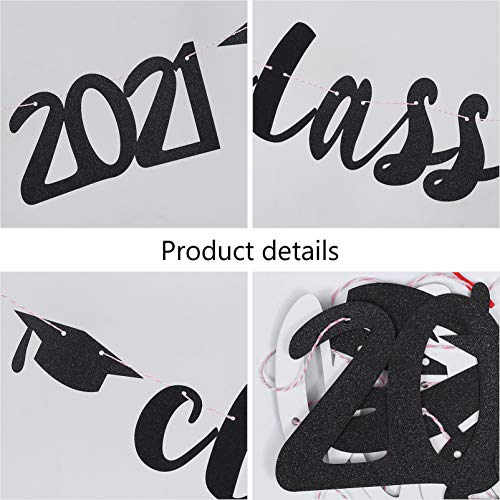 Faixa Amosfun Classe of 2021 para congrats, graduação, guirlanda de formatura, decoração para festa