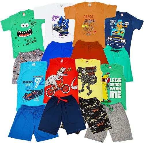 Combo C/ 8 Conjuntos/Verão Para Menino 4 a 8 INF // 10 a 16 anos JUV Tamanho:16
