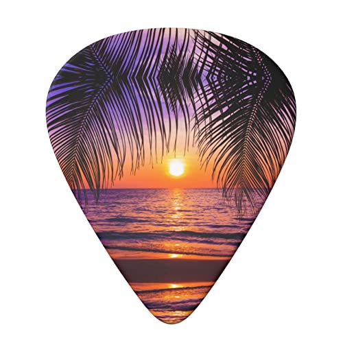 Sunset Ocean avec palmiers tropicaux Twilight Scenery Lot de 6 médiators pour guitare acoustique, guitare électrique… - Les Beatles, Paul McCartney, John Lennon, RIngo Starr, George Harrison Sunset Ocean avec palmiers tropicaux Twilight Scenery Lot de 6 médiators pour guitare acoustique, guitare électrique… – Image 4
