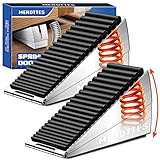 Upgrade 2-Pack Heavy Duty Door Stopper, 3 in Tall Spring Large Door Stops for Bottom of Doors, Decorative Door stoppers Wedge Holder to Keep Open Doorstop Suit Any Heavy Gate