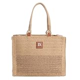 DON ALGODON | Bolso shopper mujer | Bolso mujer de rafia diseño artesanal para verano Lioria