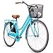 Bergsteiger Amsterdam 26 Zoll, 28 Zoll Damenfahrrad, ab 150 cm, Korb, Fahrrad-Licht, Damen-Citybike mit Rücktrittbremse, Hollandrad im Retro-Design