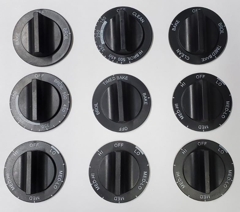 Universal Range Oven Knob Package - Replacement Part #814362, Compatible with Whirlpool AP3139541 814362, AP3139541, PS389194