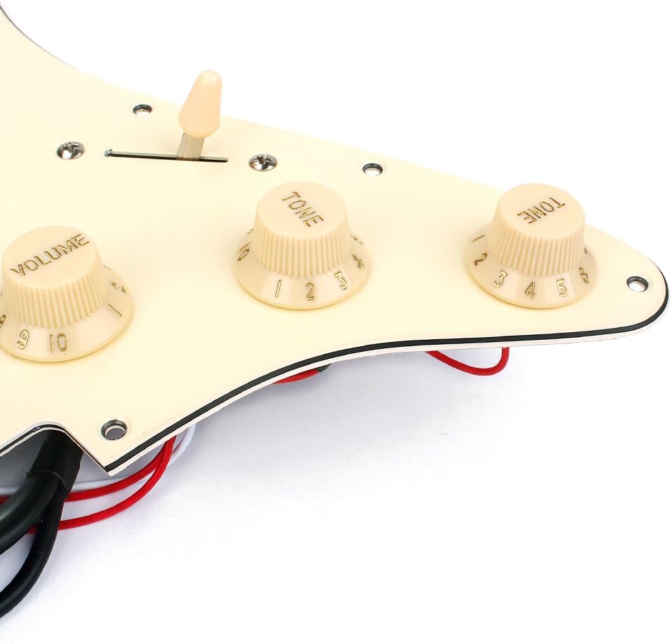 Alnicov Guitar Loaded Prewired Pickguard Pickups SSS，3-ply，for ST Guitar